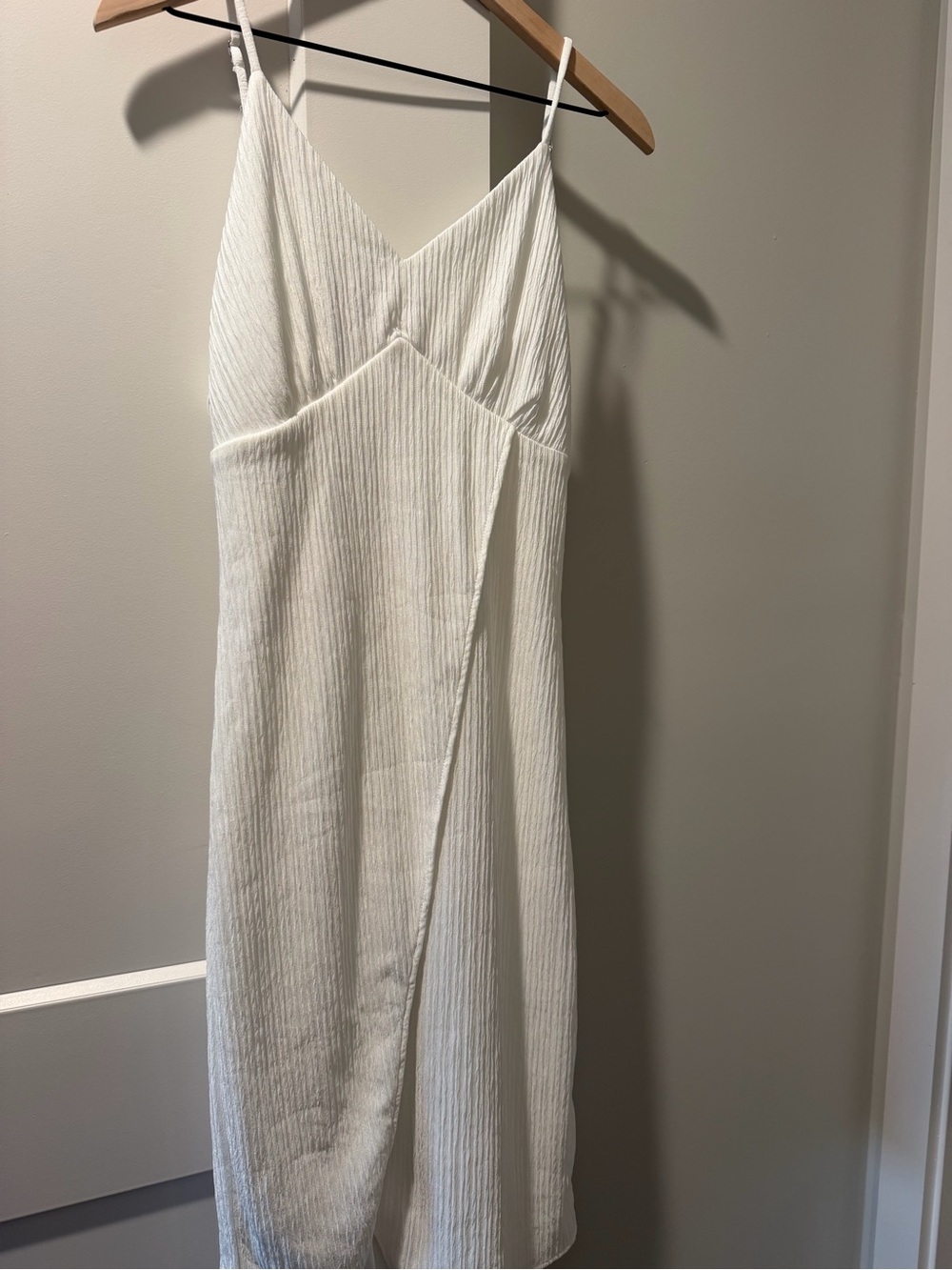 Lulu's Ivory Ribbed Midi Slip Dress